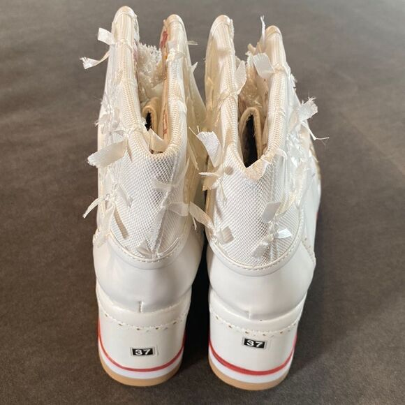 Women’s Platform Wedge Boots White Size EU 37 (6.5 US) NEW - Picture 5 of 12